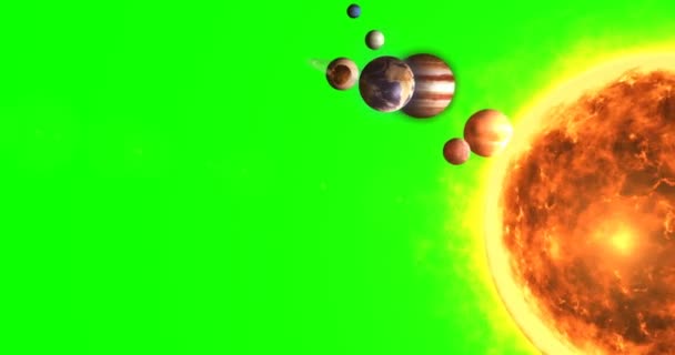 Bolygók a nap körül forog — Stock videók