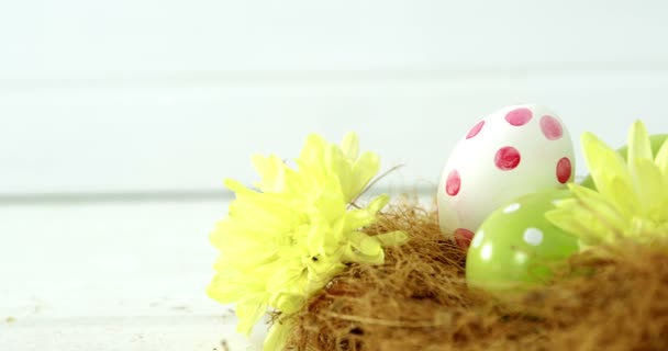 Painted Easter eggs — Stock Video