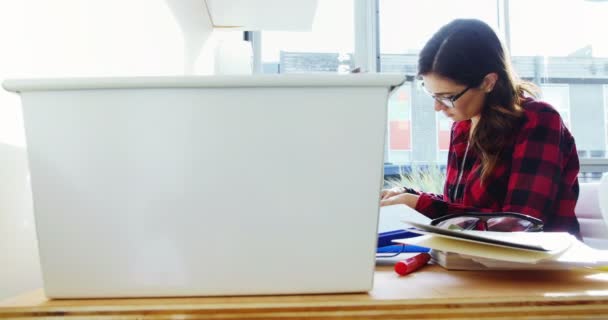 Kobiet wykonawczej pracę przy biurku — Wideo stockowe