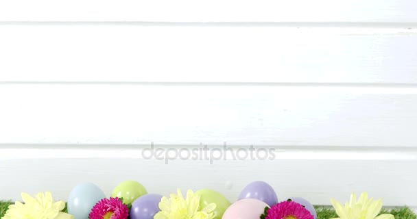 Húsvéti tojás zöld füvön — Stock videók