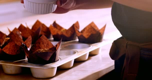 Chef preparando un postre — Vídeo de stock