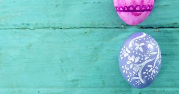 Namalovaná velikonoční vajíčka — Stock video
