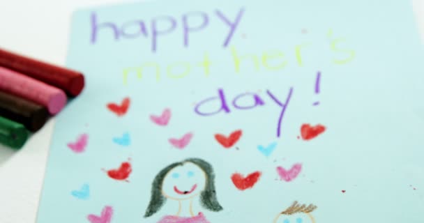 Щасливі матері вітальна листівка — стокове відео