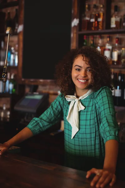 Beautiful female bar tender — Stock Photo, Image