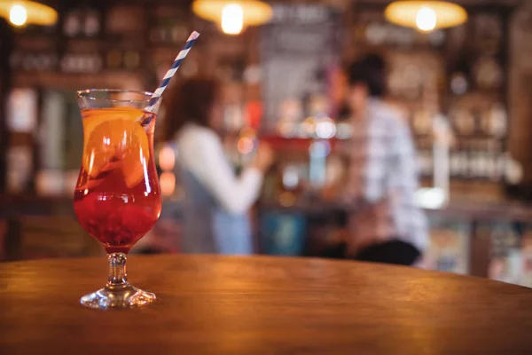 Close-up of cocktail drink served on table — Stock Photo, Image