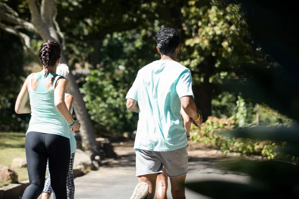 Atletas de maratona caminhando no parque — Fotografia de Stock