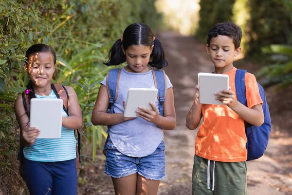 Niños y niñas usando tabletas — Foto de Stock