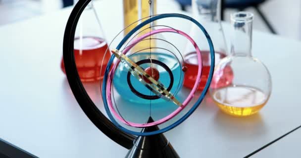 Close-up of orrery in laboratory — Stock Video