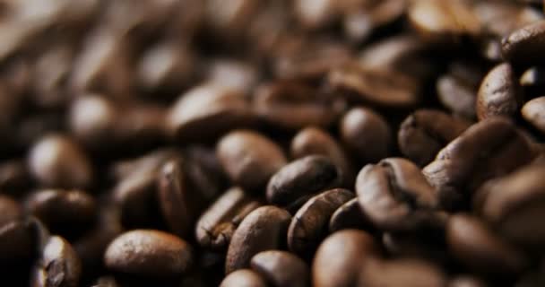 Primer plano de granos de café — Vídeo de stock