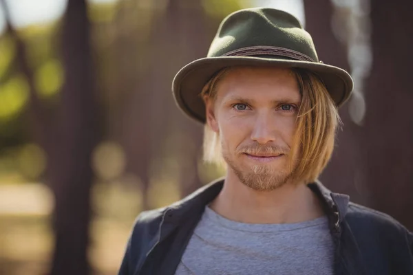 stock image  man standing in forest