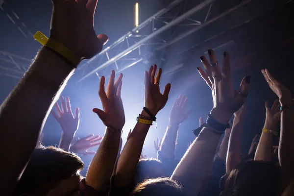 Grupo de personas bailando en un concierto —  Fotos de Stock