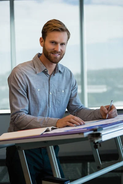 Male architect working in office — Stock Photo, Image