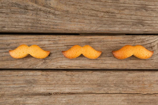 콧수염 형태로 구운된 쿠키 — 스톡 사진