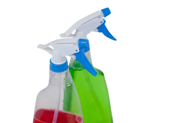 Detergent spray bottles — Stock Photo, Image