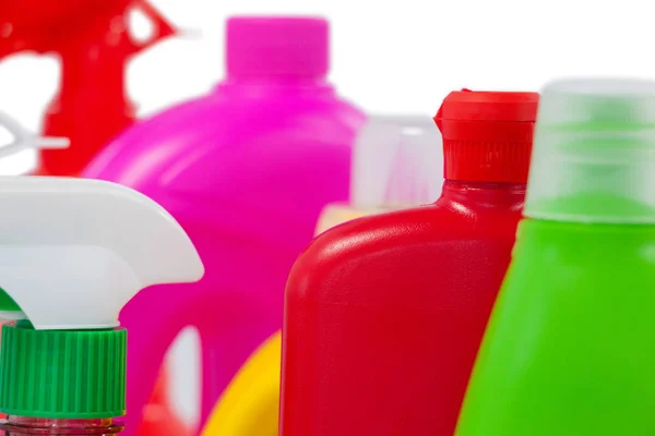 Various detergent containers — Stock Photo, Image