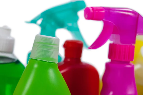 Varie bottiglie detergenti — Foto Stock