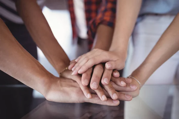 Business people stacking hands — Stock Photo, Image