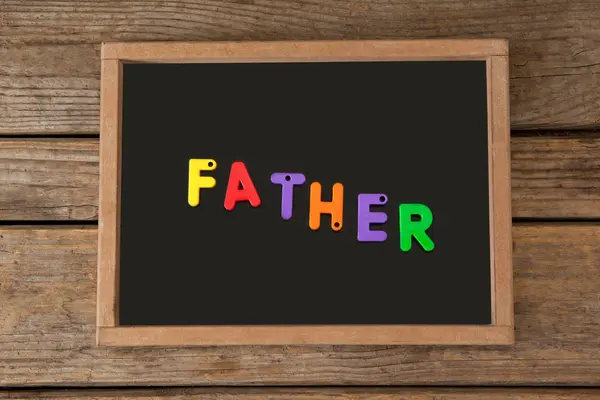 Ο πατέρας του κειμένου με πολύχρωμα γράμματα — Φωτογραφία Αρχείου