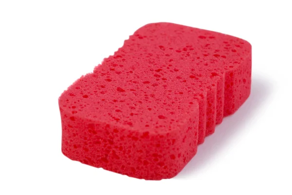 Almofada de esponja vermelha — Fotografia de Stock