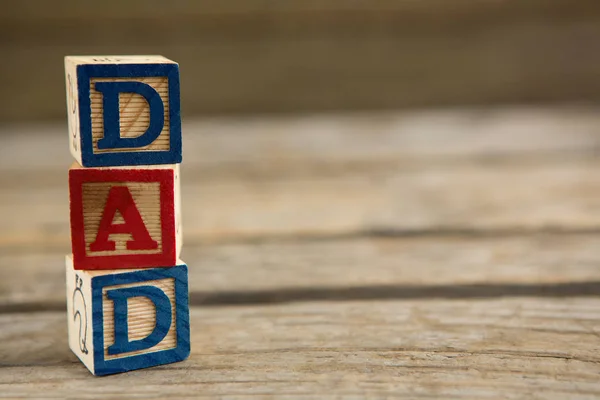 Pila de formas de cubo con texto de papá — Foto de Stock