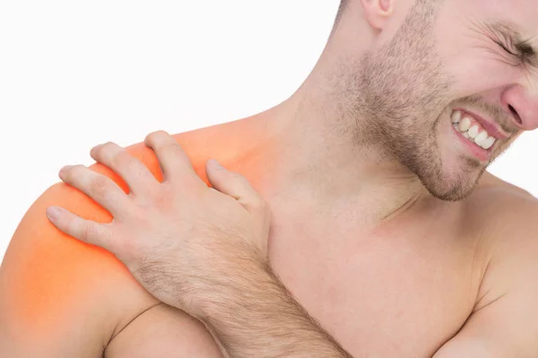 Erkek omuz ağrısı — Stok fotoğraf