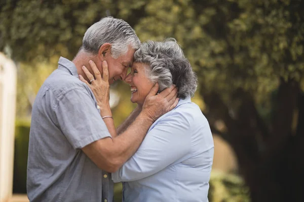 Senior couple standing face to face — Stock Photo, Image