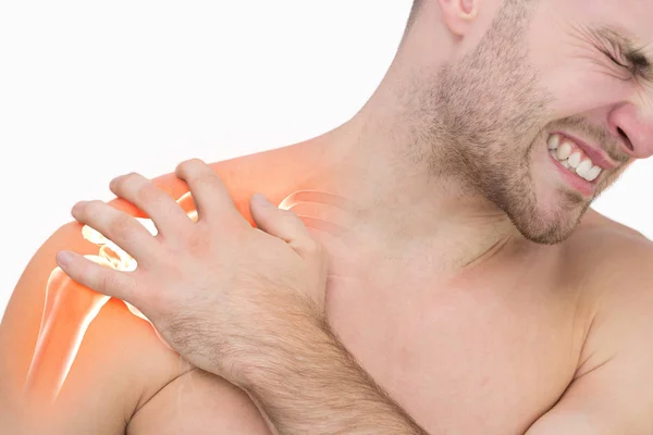 Schmerzen in der männlichen Schulter — Stockfoto
