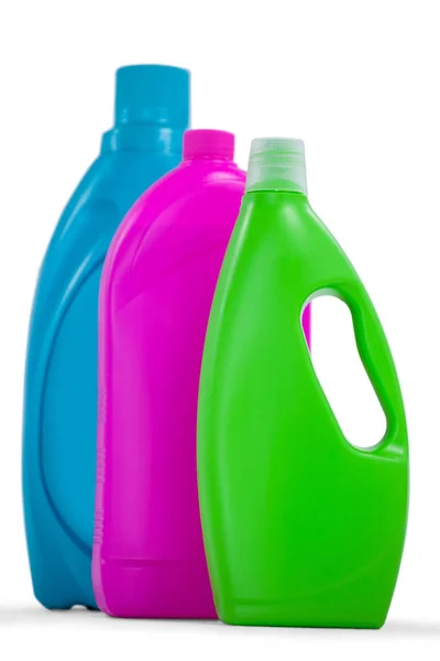 Detergent colorful containers — Stock Photo, Image