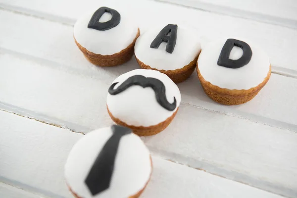 Cupcakes avec texte pour la fête des pères — Photo