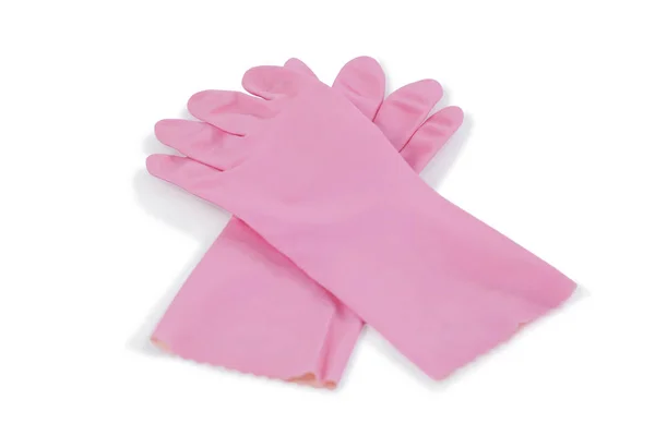 Purple rubber gloves — Stock Photo, Image