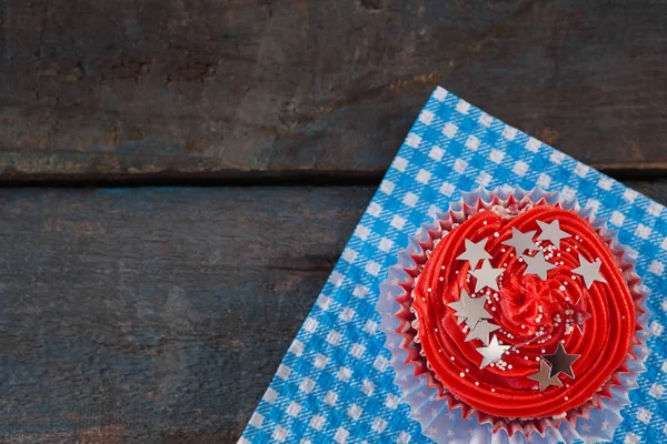 Inredda cupcake med 4: e juli tema — Stockfoto