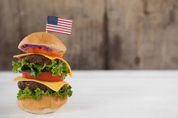 Hamburger con tema 4 luglio — Foto Stock