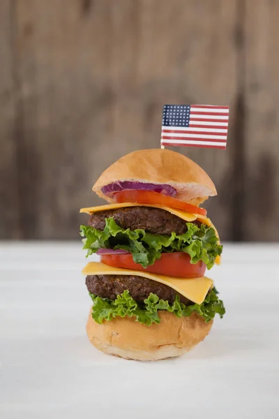 Hamburger con tema 4 luglio — Foto Stock