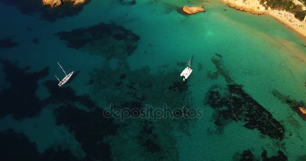 Aerea di bella spiaggia — Video Stock