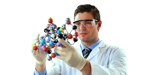 科学実験の分子構造 — ストック動画