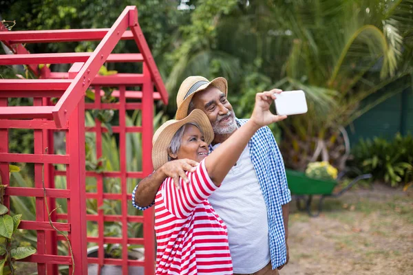 Paar nemen selfie — Stockfoto