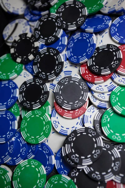 Haufen Casino-Chips — Stockfoto