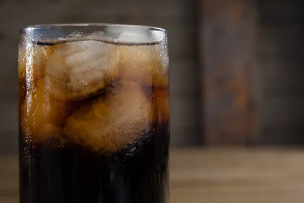 Cold coke drink with ice — Stock Photo, Image