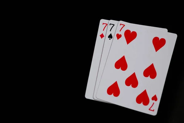 Trois cartes à jouer — Photo