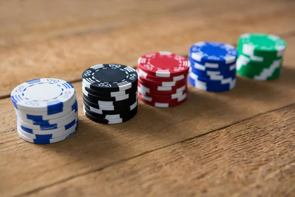 Pilas de fichas de casino —  Fotos de Stock