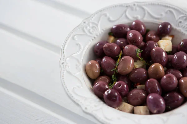 Marinated olives with herbs — Stock Photo, Image