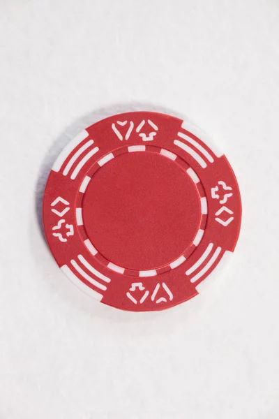 Red casino chip — Stock Photo, Image