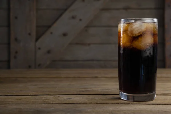 Cold coke drink with ice — Stock Photo, Image