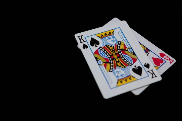 Παίζοντας κάρτες, βασιλιάς — Φωτογραφία Αρχείου