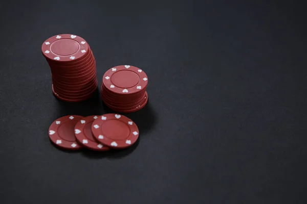 Red casino chips — Stock Photo, Image