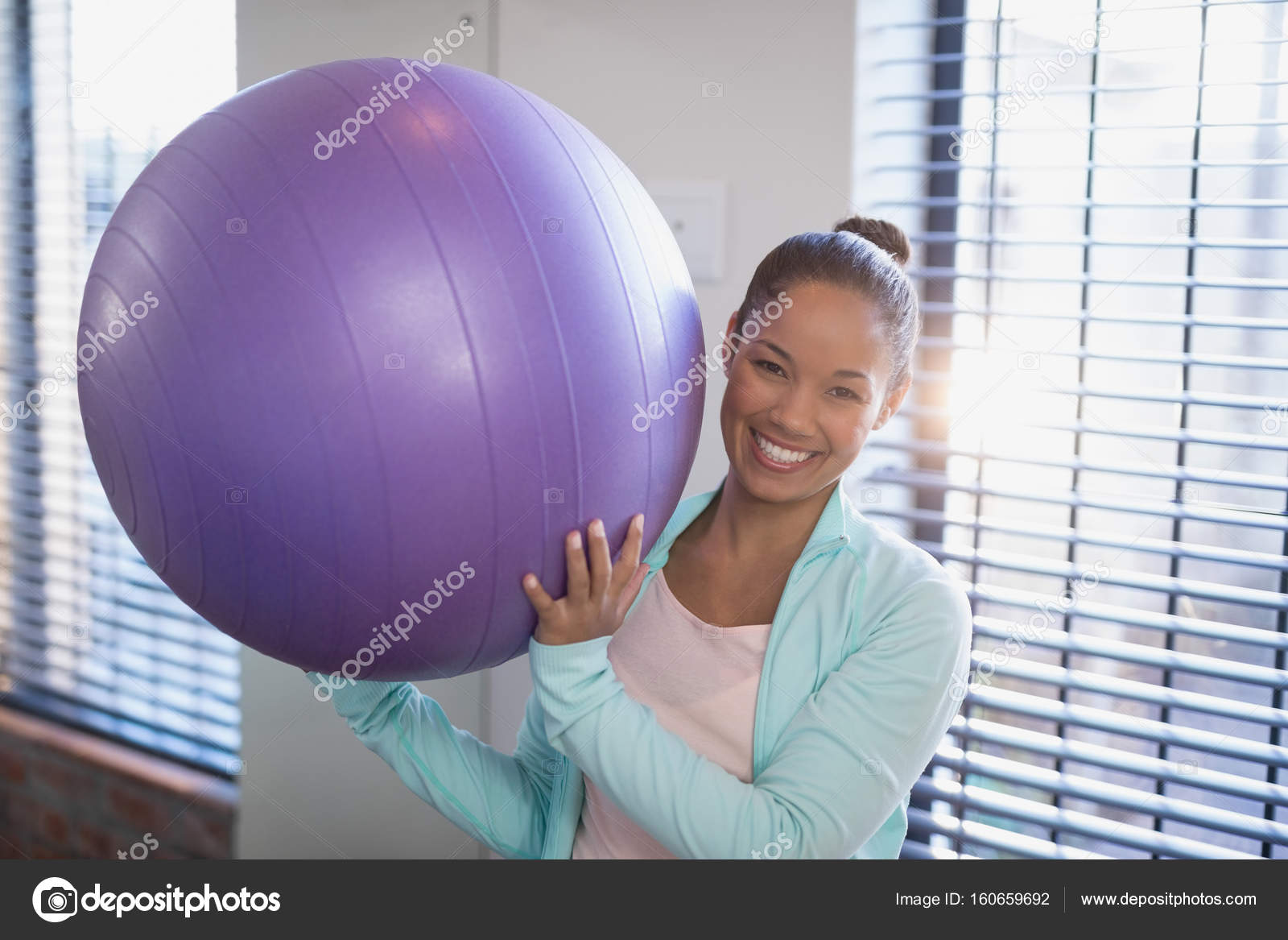 purple exercise ball