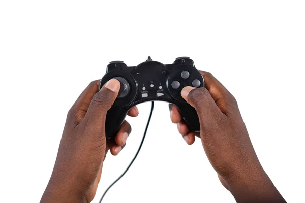 Male hands playing video game — Stock Photo, Image