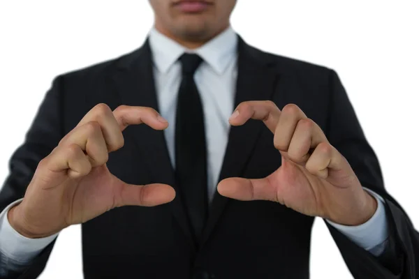 Businessman gesturing with hands — Stock Photo, Image