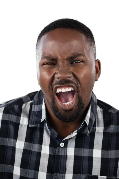 Mylić mężczyzna krzyczy — Zdjęcie stockowe