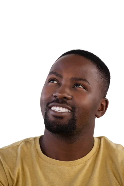 Thoughtful man looking up — Stock Photo, Image